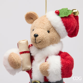EDG Enzo De Gasperi Set 2 Addobbo Orso Xmas H20 Cm