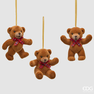EDG Enzo De Gasperi Set 3 Addobbo Orso H9,5 Cm