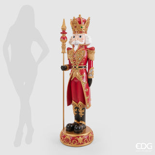 EDG Enzo de Gasperi Soldatino Schiaccianoci Con Led e Musica H153 Cm in Poliresina