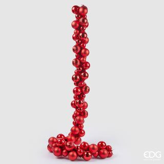 EDG Enzo De Gasperi Weihnachtsgirlandenkugeln Mix 100 Stück L 150 cm Rot