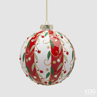 EDG Enzo De Gasperi Addobbo Palla Fasce Vischio D12 Cm