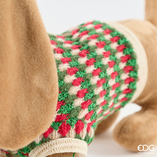EDG Enzo De Gasperi Set 2 Decoro Cane Xmas H24 Cm