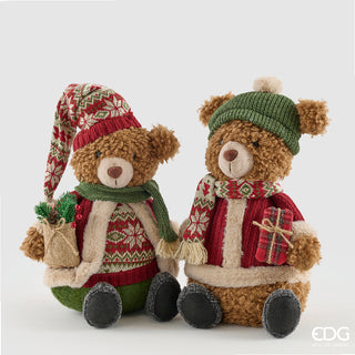 EDG Enzo De Gasperi Set 2 Decoro Orso Mountain H40 Cm