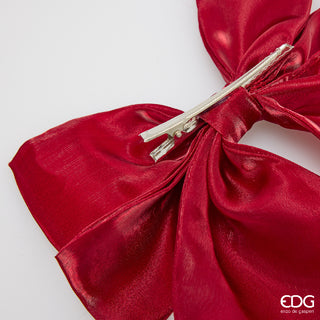 EDG Enzo De Gasperi Fiocco Satin Clip Burgundy 35X20 Cm