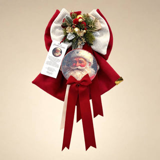 Madame Fioccò Fiocco Natalizio Antico Natale H40 cm