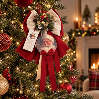 Madame Fioccò Fiocco Natalizio Antico Natale H40 cm