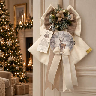 Madame Fioccò Fiocco Natalizio Nobile Inverno H40 cm