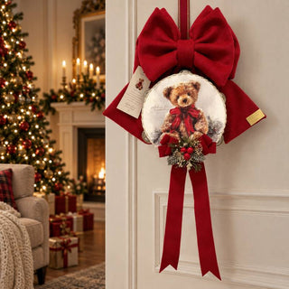 Madame Fioccò Fiocco Natalizio Dolce Teddy H35 cm