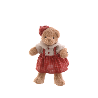 Vetur Decorazione Peluche con Vestitino Rosso H35,5 cm