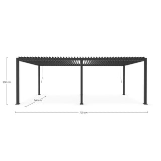 Andrea Bizzotto Pergola Ocean 3.6x7.20 mt Antracite