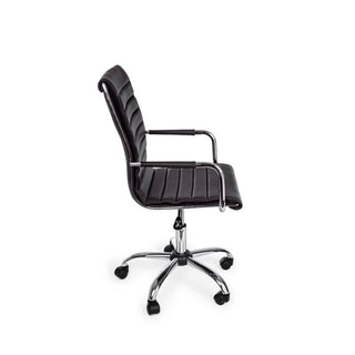 Andrea Bizzotto Poltrona da Ufficio Perth Nero con Braccioli