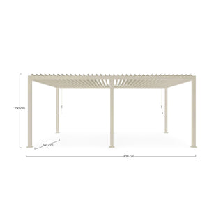 Andrea Bizzotto Pergola Ocean 3x6 mt Weiß