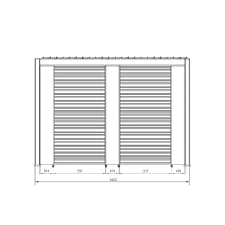 Andrea Bizzotto Pergola Ocean 3x6 mt Weiß