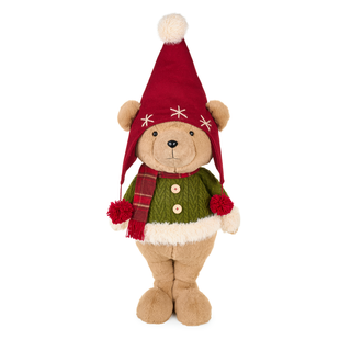 Nuvole di Stoffa Orso in Piedi con Maglione H87 cm