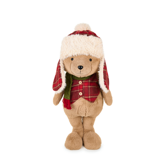 Nuvole di Stoffa Orso in Piedi con Cappello H87 cm