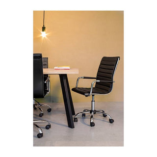 Andrea Bizzotto Poltrona da Ufficio Perth Nero con Braccioli