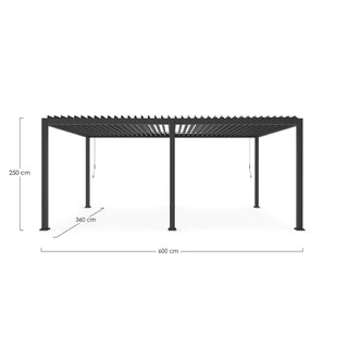 Andrea Bizzotto Pergola Ocean 3x3 Mt Anthrazit