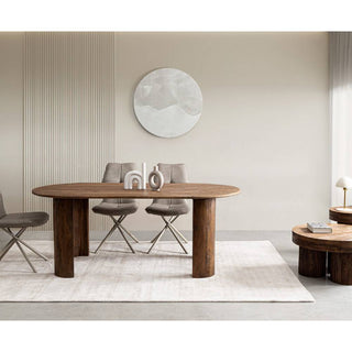 Andrea Bizzotto Tavolo Orlando Ovale 210 x 100 cm Marrone