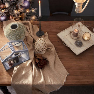 Andrea Bizzotto Iku White and Green Vase H31.5 cm in Ceramic 