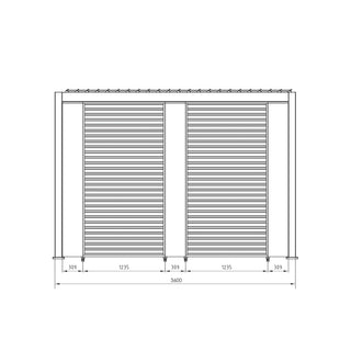 Andrea Bizzotto Pergola Ocean Natural Effetto Legno 3.6×6 Mt  Antracite