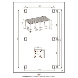 Andrea Bizzotto Pergola Ocean Natural Effetto Legno 3.6×6 Mt  Antracite
