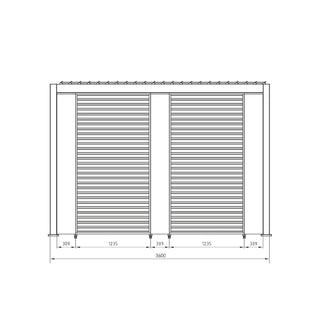 Andrea Bizzotto Pergola Ocean 3x3 Mt Anthrazit