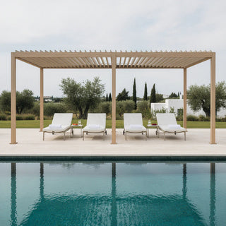 Andrea Bizzotto Pergola Ocean Natural Effetto Legno 3.6×6 Mt Seta