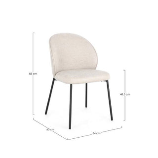 Andrea Bizzotto Wendy Schwarz-Beige Indoor-Stuhl