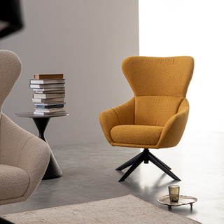 Andrea Bizzotto Hailey Swivel Chair Mustard