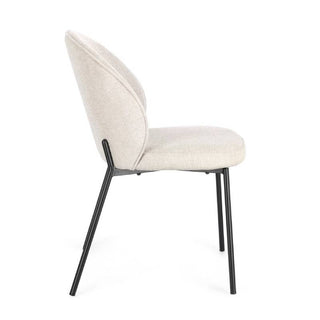 Andrea Bizzotto Wendy Schwarz-Beige Indoor-Stuhl