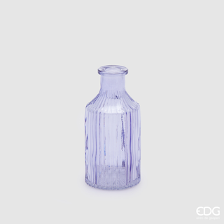 EDG Enzo De Gasperi Vaso Bottiglia H15 cm in Vetro Lilla