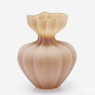 EDG Enzo De Gasperi Vaso Flow Sinuoso H32 cm Light Brown