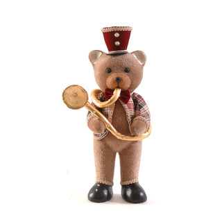 Vetur Decorazione Orso con Tromba H45 cm