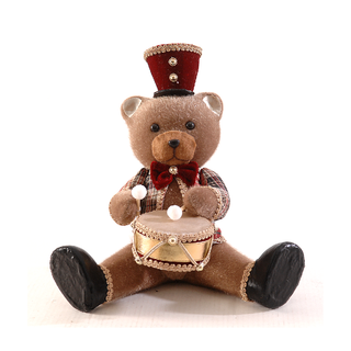 Vetur Decorazione Orso Seduto con Tromba H33 cm