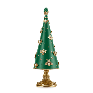 Fade Pearl Tree Albero di Natale Api H41 cm in Resina Verde