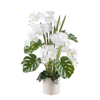 Gasper Pianta Artificiale Phalaenopsis H110 cm Real Touch con Vaso