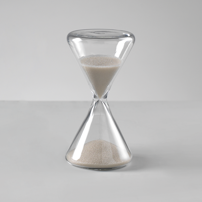 Mascagni Clessidra 10 Minuti Grigio - Design Italiano In Vetro, 15 Cm, Decorazione Casa E Ufficio - 2