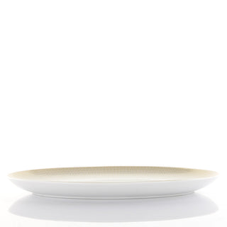 Weissestal Vintage Gold Ovales Tablett 36 cm aus Porzellan