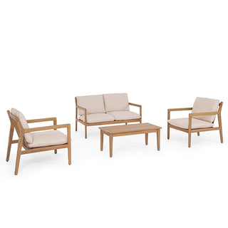Andrea Bizzotto Offerta Salotto e 2 Lettini da esterno Danubio in Legno d'Acacia 6 Pezzi