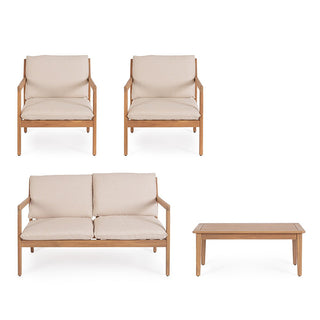 Andrea Bizzotto Offerta Salotto e 2 Lettini da esterno Danubio in Legno d'Acacia 6 Pezzi