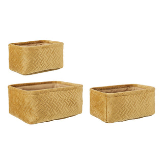 Yes Bizzotto Set of 3 Baskets Organizer Averill Ochre