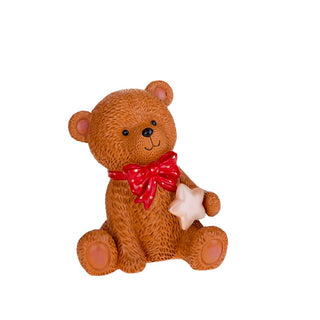 Brandani Decorazione Orsetto con stella led H26.5 cm