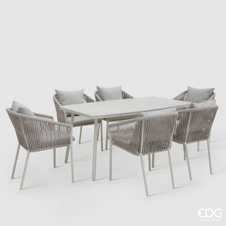 EDG Enzo de Gasperi Set da Giardino Corde Tavolo con Sedie
