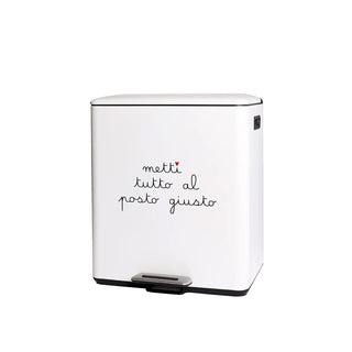 Simple Day Dustbin Put Everyone in the Right Place 15+25 Liters White