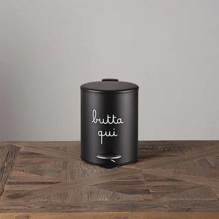 Cubo de basura de baño Simple Day 5L negro