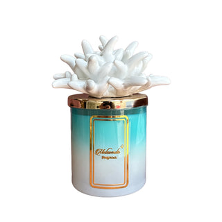 Melaverde Two-Tone Candle Anemone White Ceramic 200g