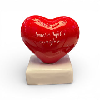 Amagè Scultura Cuore con Base Amarsi a Napoli è Meraviglioso