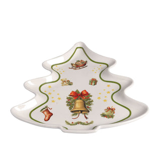 Love Tiffani Weihnachtstablett Blumenbaum 28 cm aus Keramik