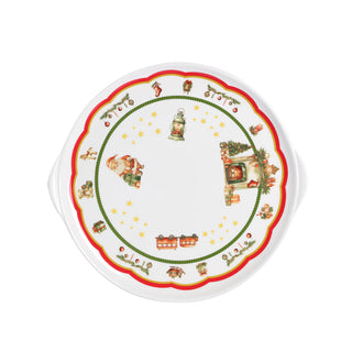 Love Tiffani Weihnachts-Panettone-Teller Blume D32 cm aus Keramik