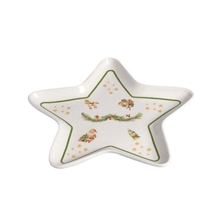 Love Tiffani Weihnachtstablett Sternblume 34 cm aus Keramik